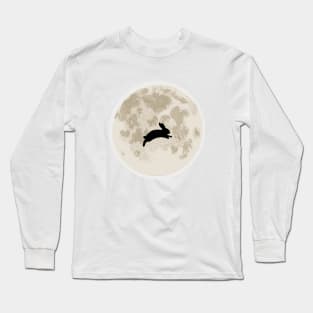 Rabbit on Moon Long Sleeve T-Shirt